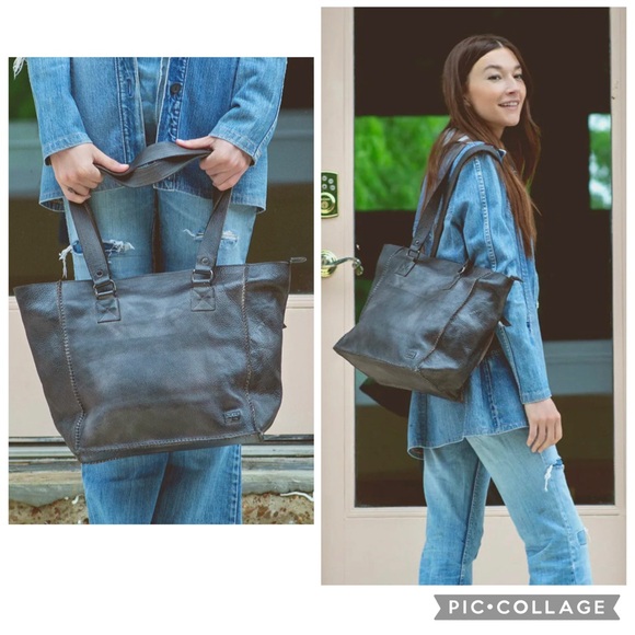 Bed Stu Leather Celindra LTC Shoulder Tote Bag Black Rustic Retail $305 - Picture 15 of 15